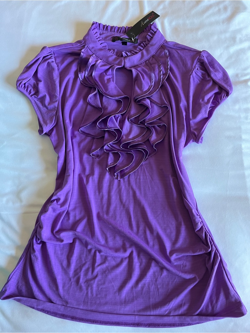 Stunning HeartSOUL Royal Purple Ruffle Blouse